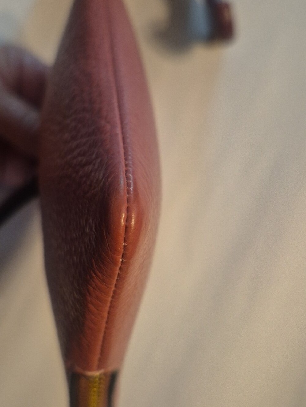 Coach Pebbled Leather Wristlet in Wine Red - Picture 4 of 9